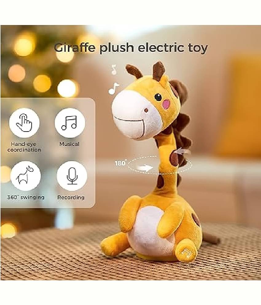 Kidsaholic Baby Plush Toy Talking Dancing Animal Toy Gifts for Boys Girls Kids(Random Character) (Free subscription of kids Educational worksheets)