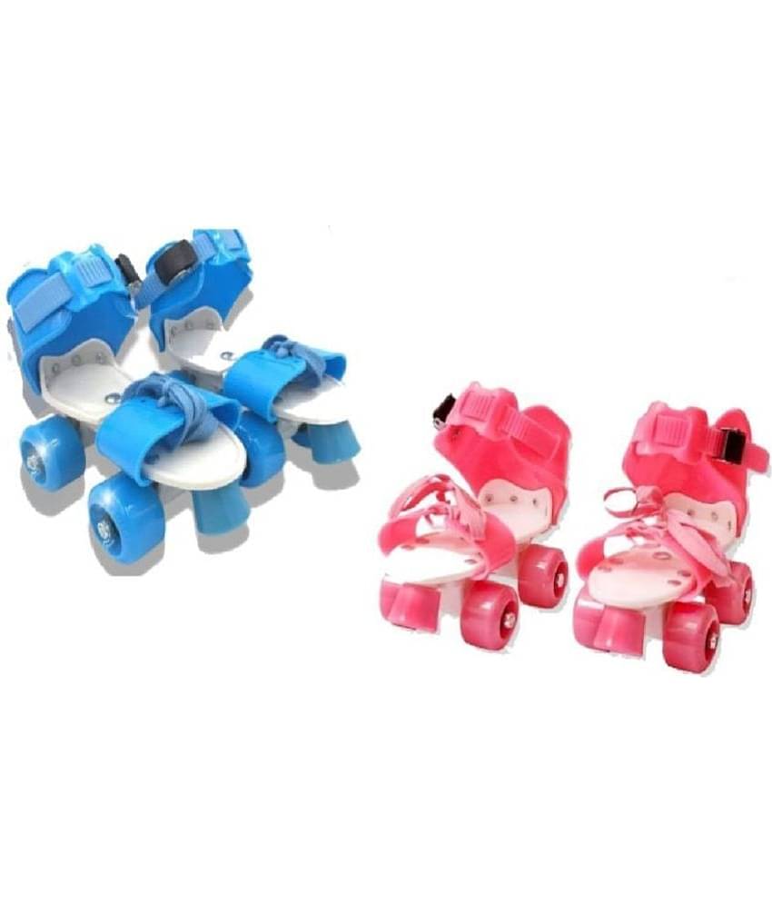 Kidsaholic Roller Skates For Kids Age Group 5-15 Years Adjustable Inline Skating Shoes(Random Color) (Free subscription of kids Educational worksheets)