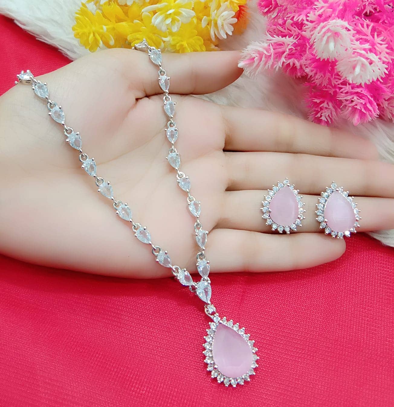 Ladymania Teal Alloy Necklace Set ( Pack of 1 )
