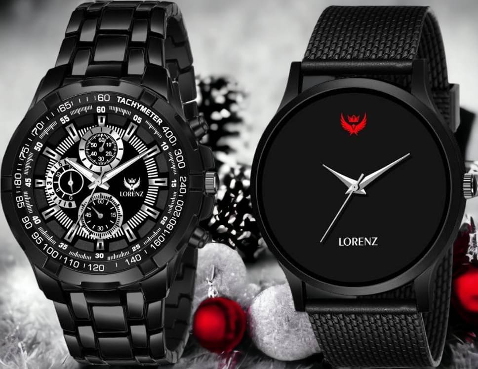     			Lorenz Black Metal Analog Men's Watch