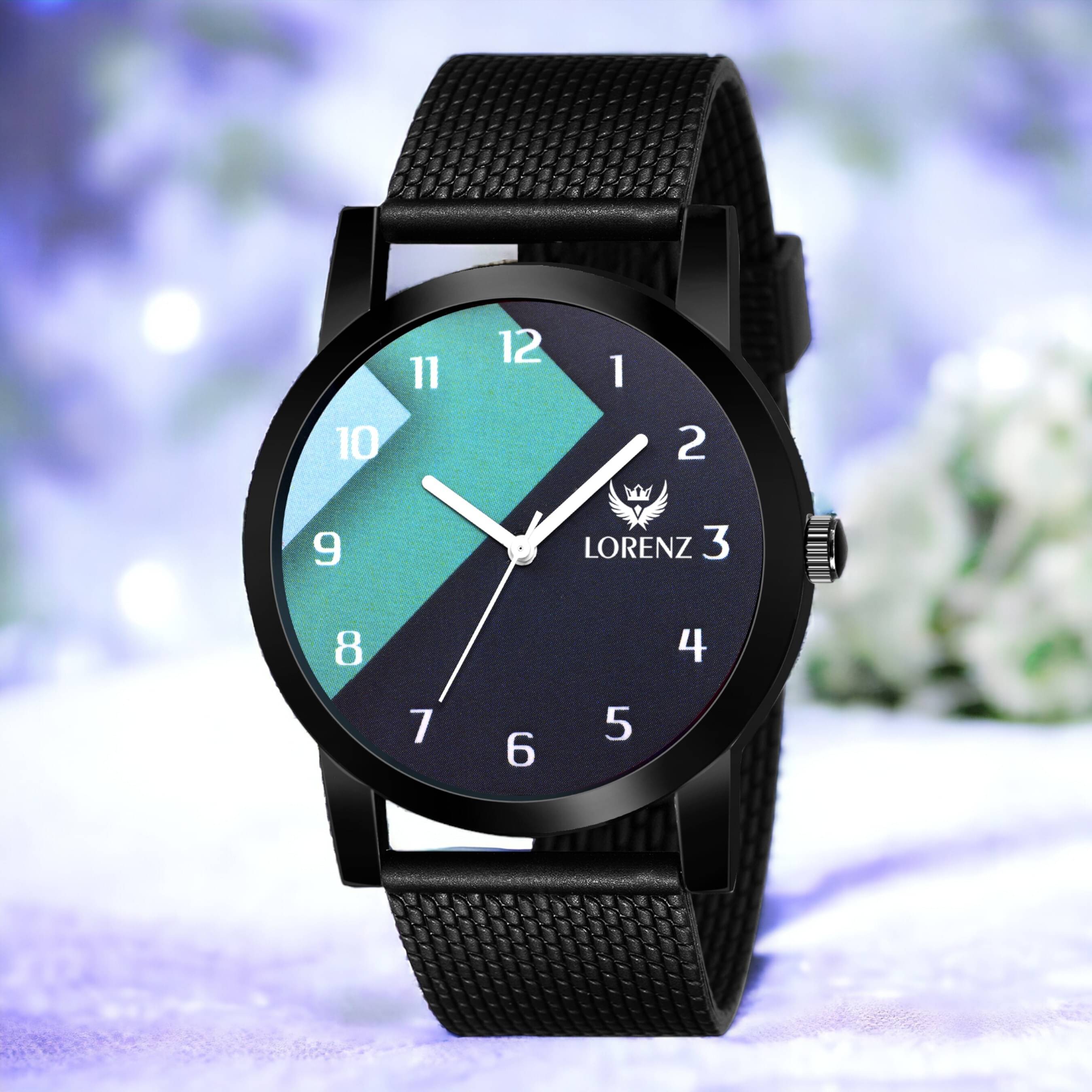     			Lorenz Black Silicon Analog Men's Watch
