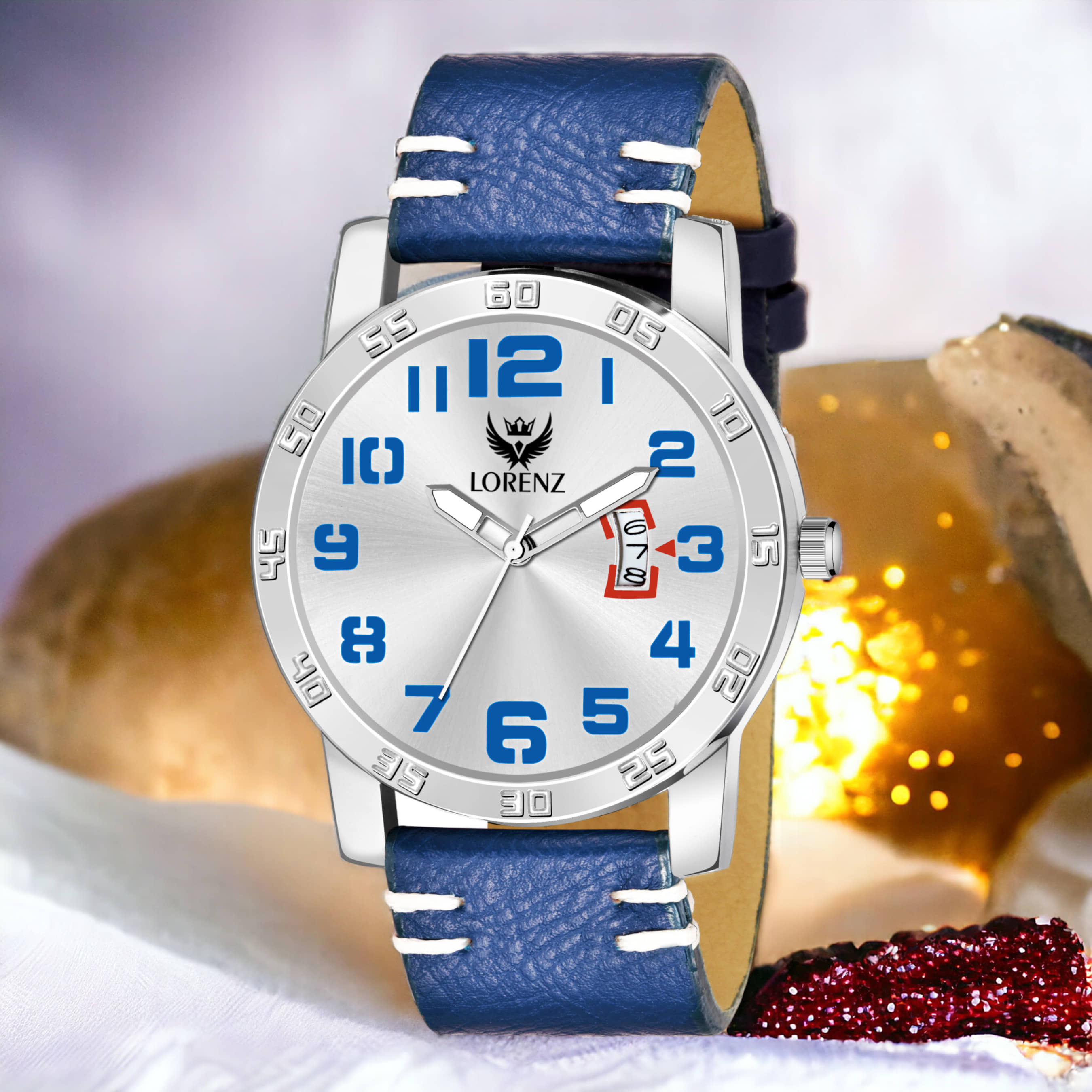 Lorenz Blue PU Analog Men's Watch