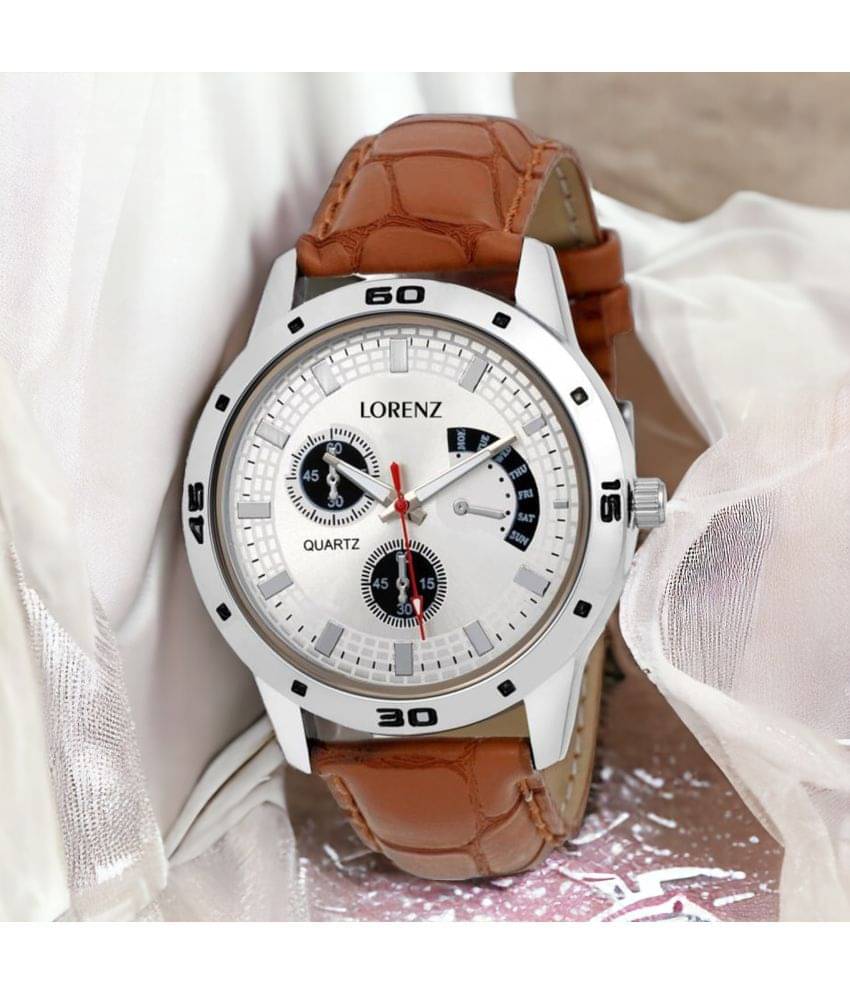     			Lorenz Brown PU Analog Men's Watch