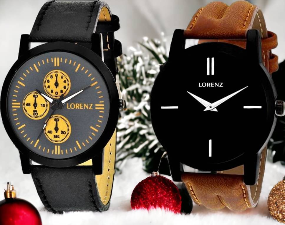     			Lorenz Brown PU Analog Men's Watch