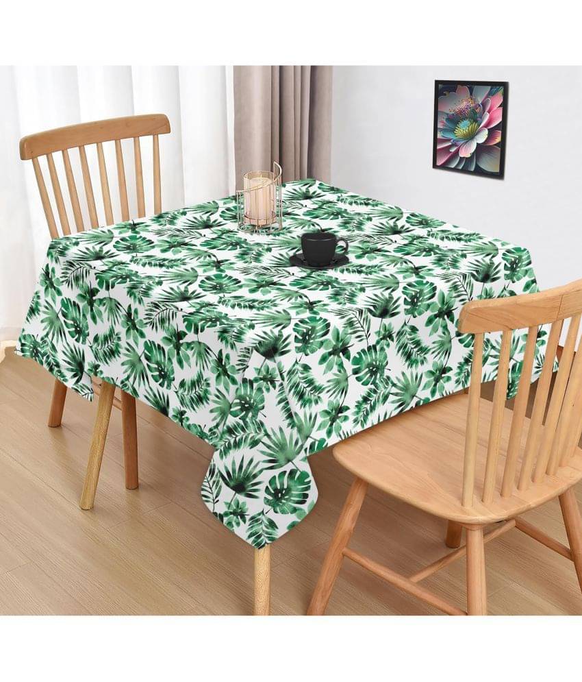 Oasis Hometex Printed Cotton 2 Seater Square Table Cover ( 102 x 102 ) cm Pack of 1 Green Oasis Hometex Printed Cotton 2 Seater Square Table Cover ( 102 x 102 ) cm Pack of 1 Green