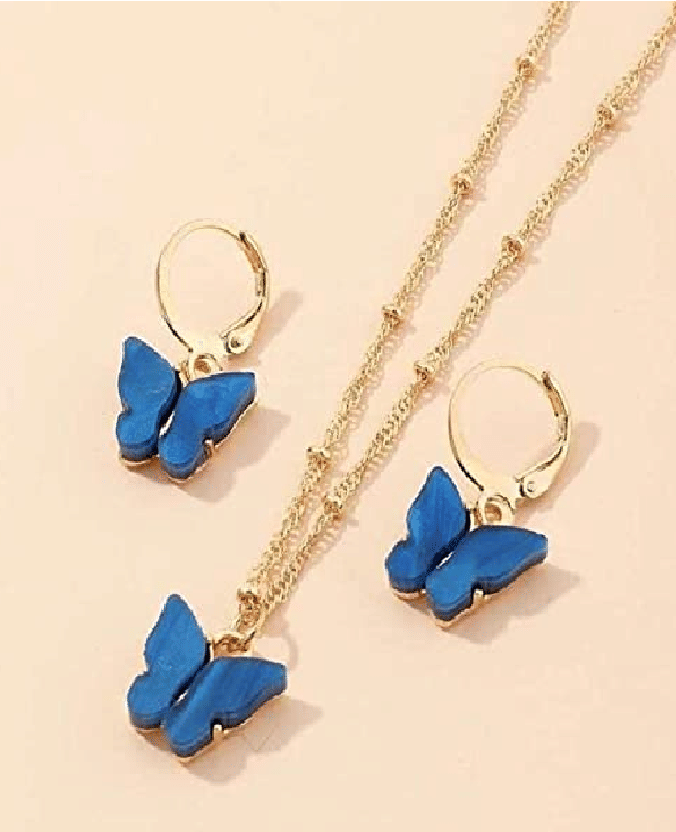 PUJVI Blue Pendant set ( Pack of 1 )     			PUJVI Blue Pendant set ( Pack of 1 )