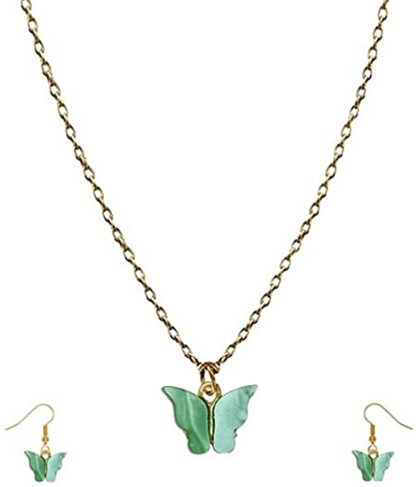 PUJVI Green Pendant set ( Pack of 1 ) PUJVI Green Pendant set ( Pack of 1 )