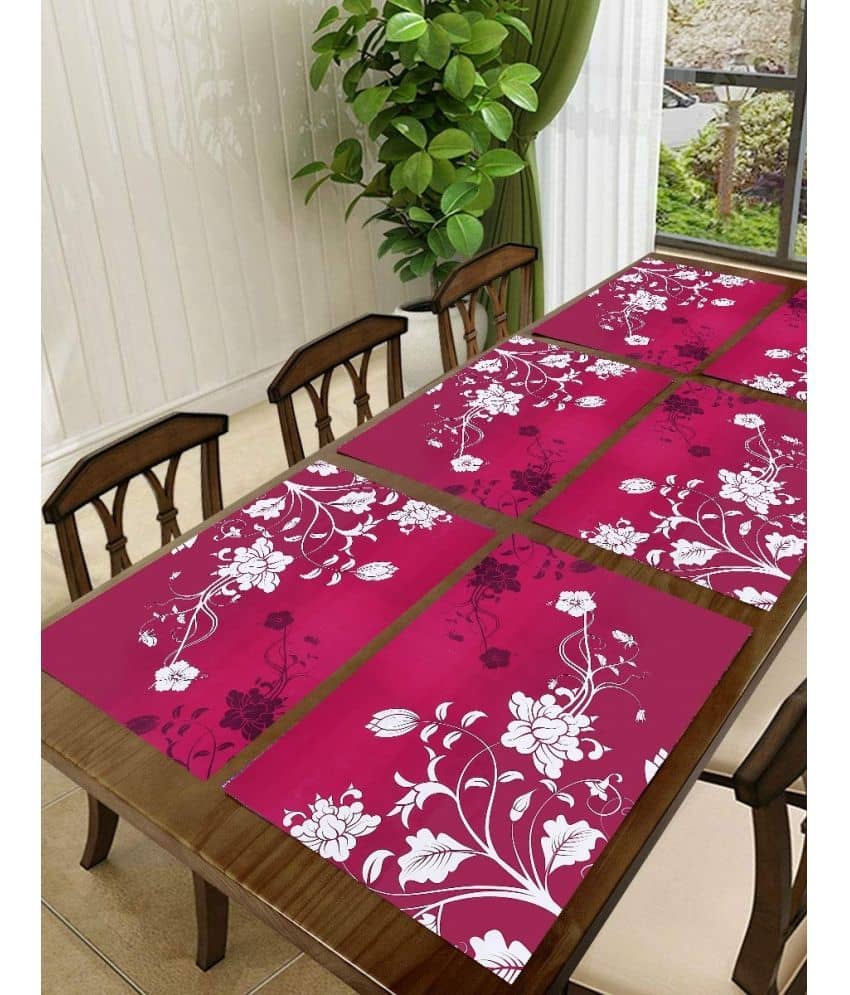 Sanraksshan PVC Solid Rectangle Table Mats ( 40 cm x 32 cm ) Pack of 1 - Multi