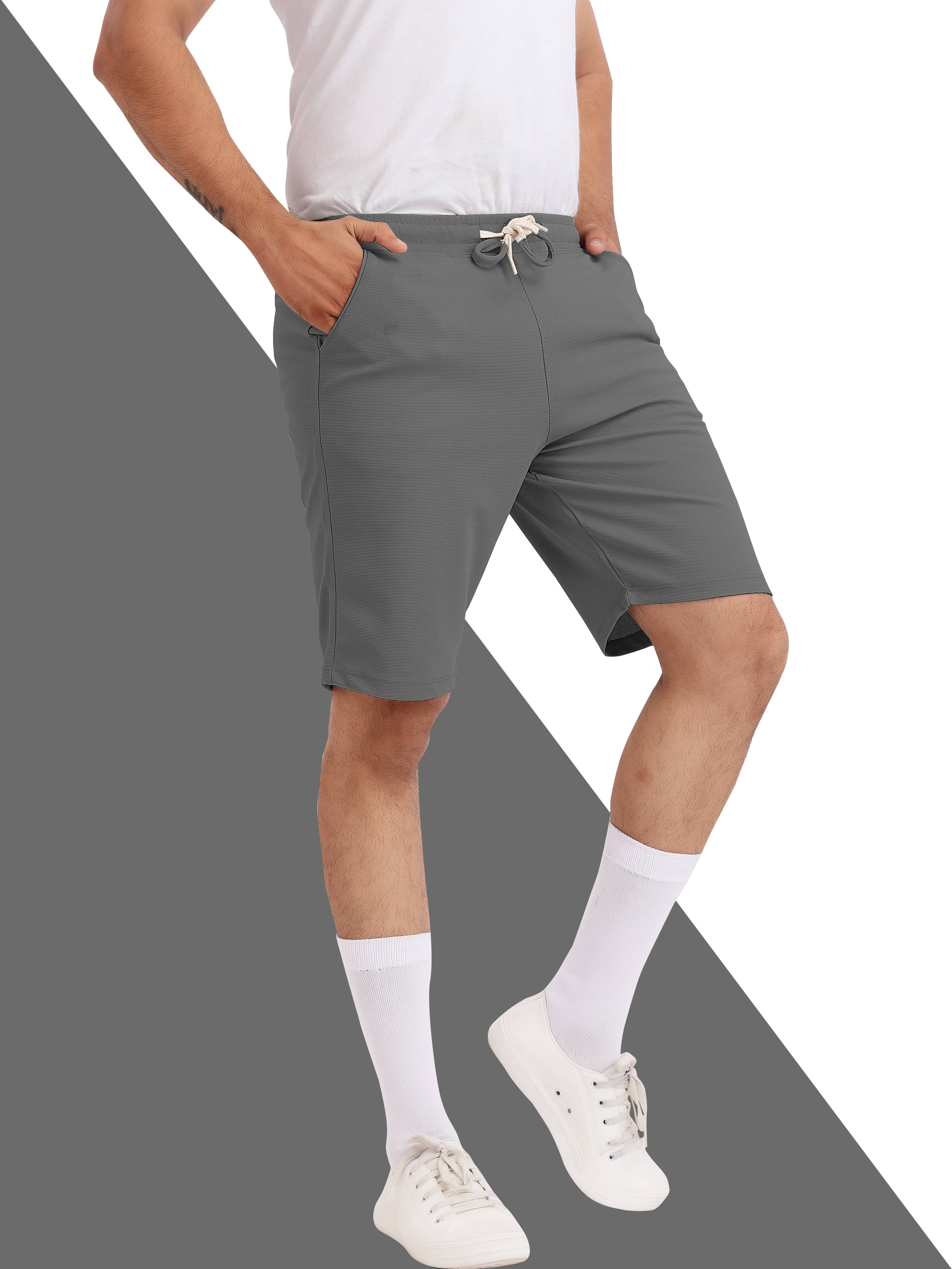 Septem Dark Grey Cotton Blend Men's Shorts ( Pack of 1 ) Septem Dark Grey Cotton Blend Men's Shorts ( Pack of 1 )