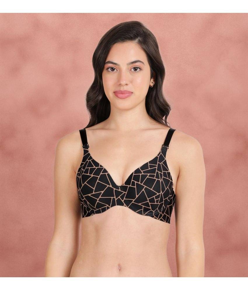     			Shyaway Nylon Lightly Padded Women's T-Shirt Bra ( Black ) SY91052-BrownBlack