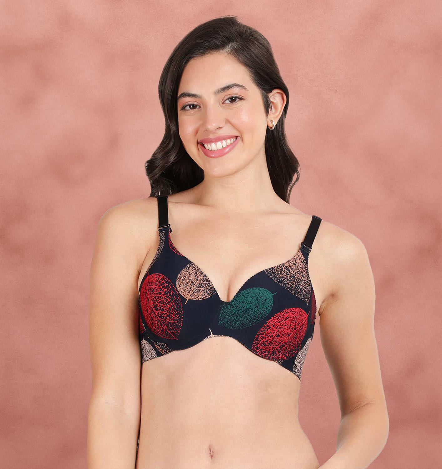     			Shyaway Nylon Lightly Padded Women's Everyday Bra ( Black ) SY91049-NavyBlue