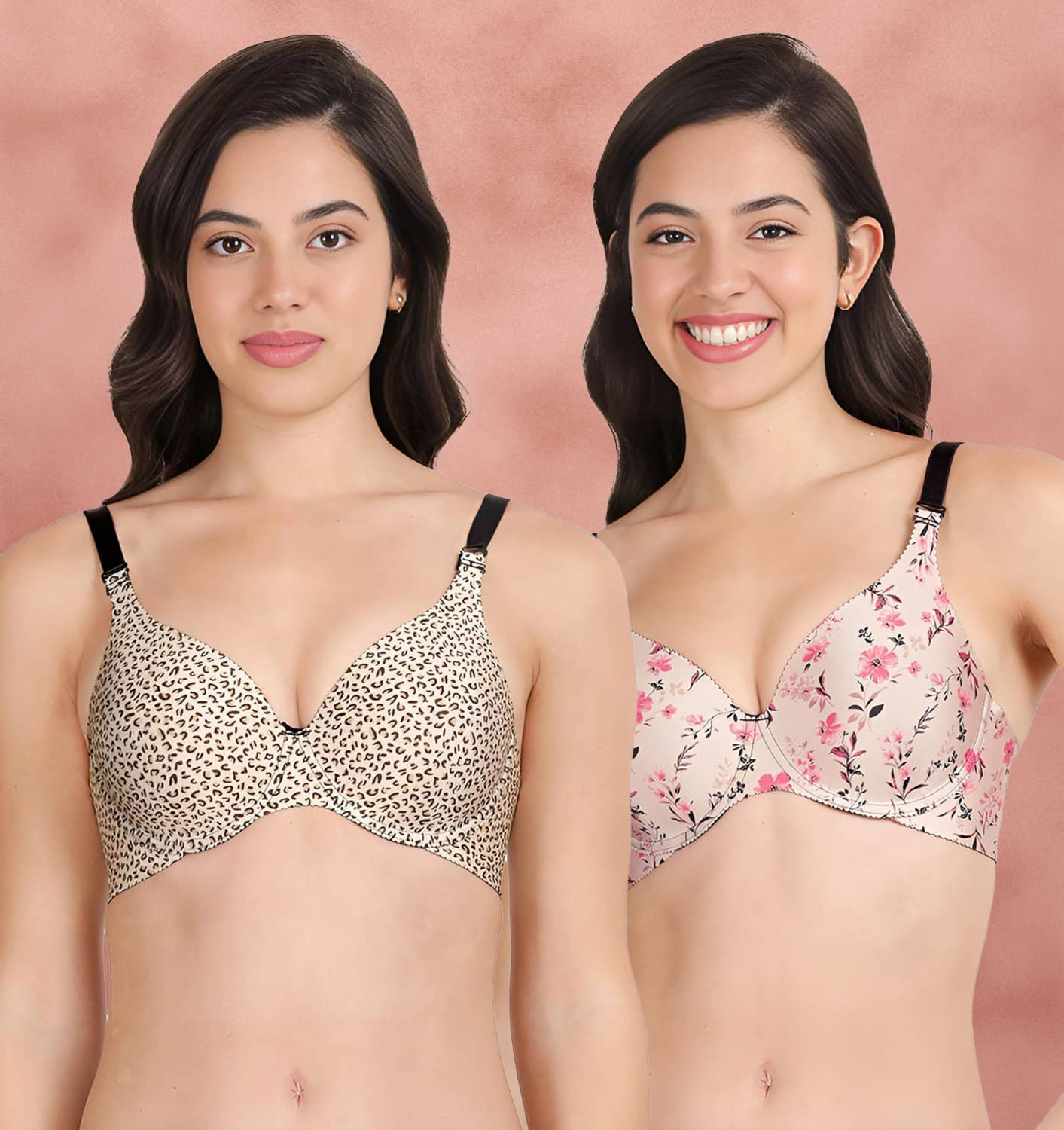 Shyaway Pack of 2 Nylon Lightly Padded Women's Everyday Bra ( Multicolor ) shya-c2b-1518 Shyaway Pack of 2 Nylon Lightly Padded Women's Everyday Bra ( Multicolor ) shya-c2b-1518