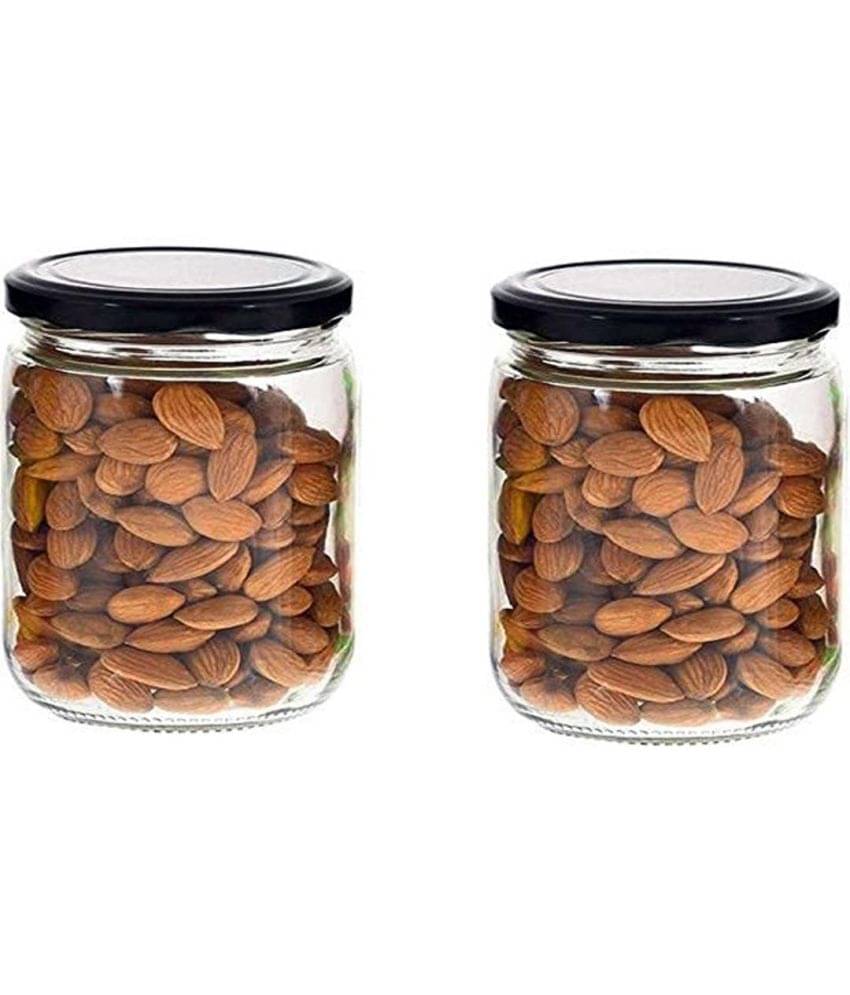 Somil Glass Container Jar Glass Transparent Utility Container ( Set of 2 ) Somil Glass Container Jar Glass Transparent Utility Container ( Set of 2 )