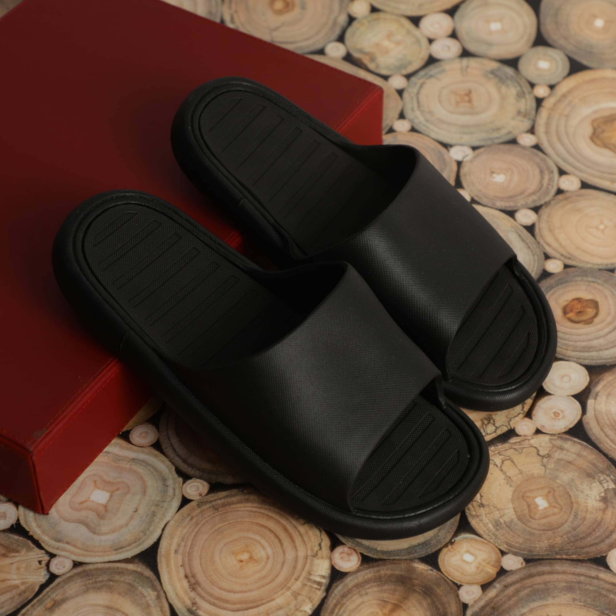     			Style Height Black Men's Slide Flip Flop