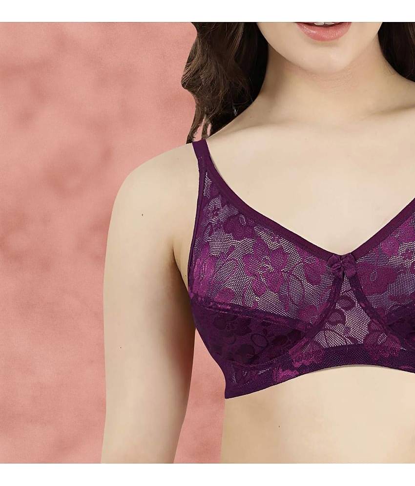 Susie Lace Non Padded Women's Everyday Bra ( Purple ) AI1012-DarkPurple