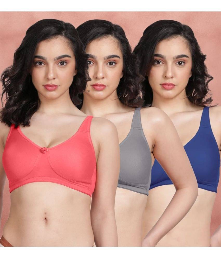 Susie Pack of 3 Polyester Non Padded Women's Everyday Bra ( Multicolor ) susi-c3b-1968 Susie Pack of 3 Polyester Non Padded Women's Everyday Bra ( Multicolor ) susi-c3b-1968