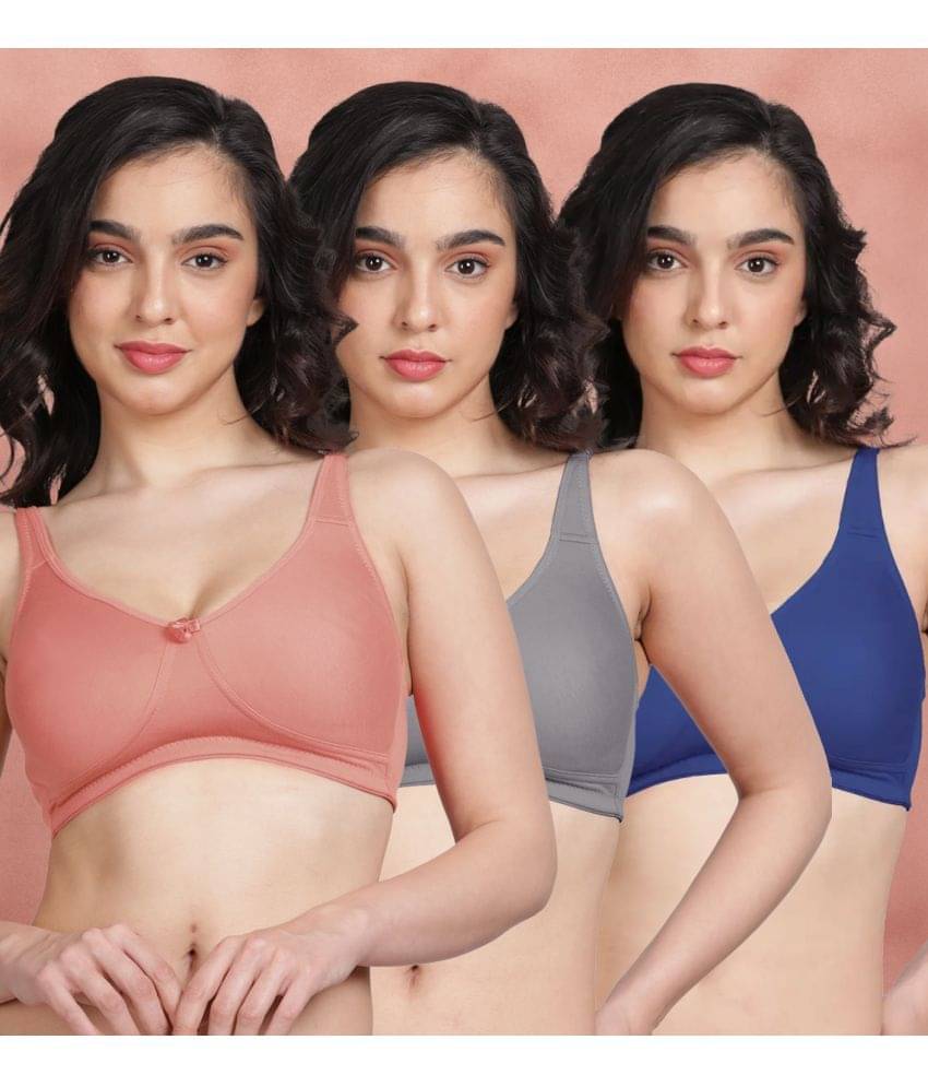 Susie Pack of 3 Polyester Non Padded Women's Everyday Bra ( Multicolor ) susi-c3b-1970 Susie Pack of 3 Polyester Non Padded Women's Everyday Bra ( Multicolor ) susi-c3b-1970