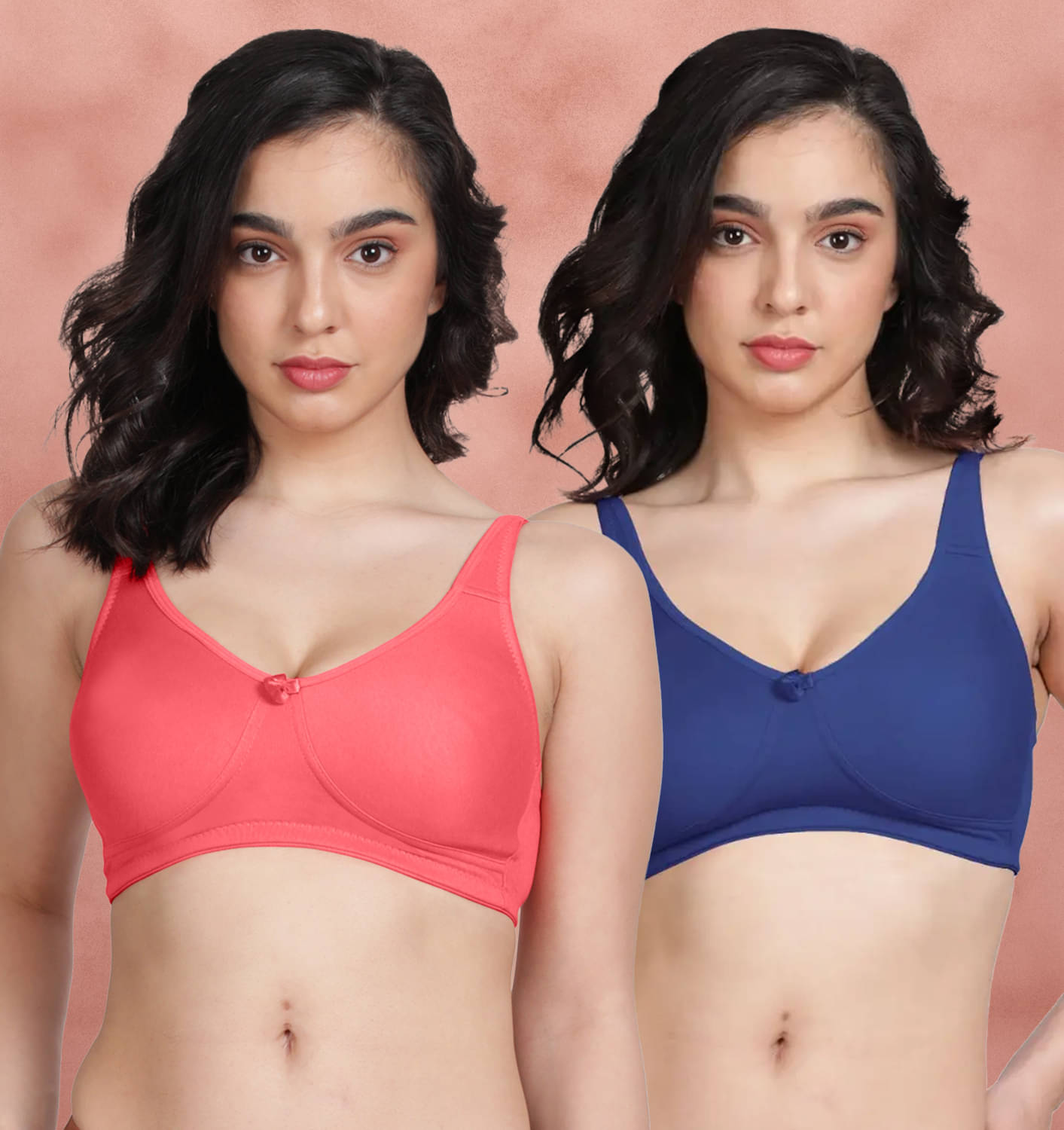     			Susie Pack of 2 Polyester Non Padded Women's Everyday Bra ( Multicolor ) susi-c2b-1963
