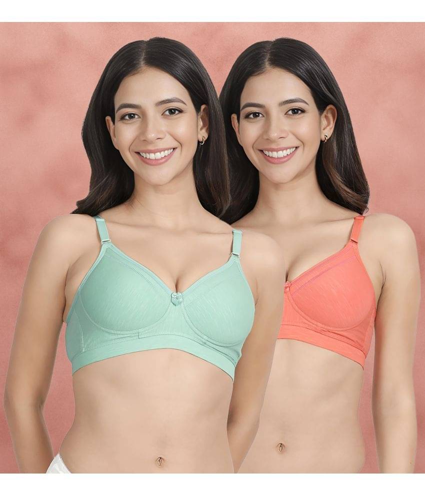 Susie Pink Cotton Blend Lightly Padded Women's Everyday Bra ( Pack of 2 ) Susie Pink Cotton Blend Lightly Padded Women's Everyday Bra ( Pack of 2 )
