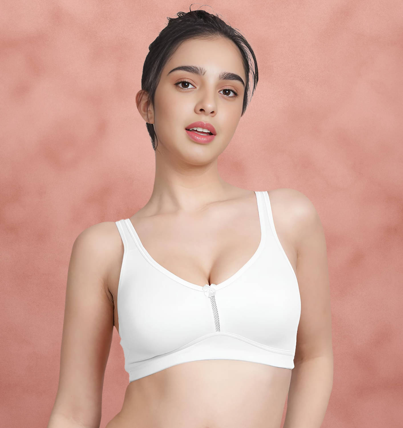 Susie Polyester Non Padded Women's Everyday Bra ( White ) AI1001-White Susie Polyester Non Padded Women's Everyday Bra ( White ) AI1001-White