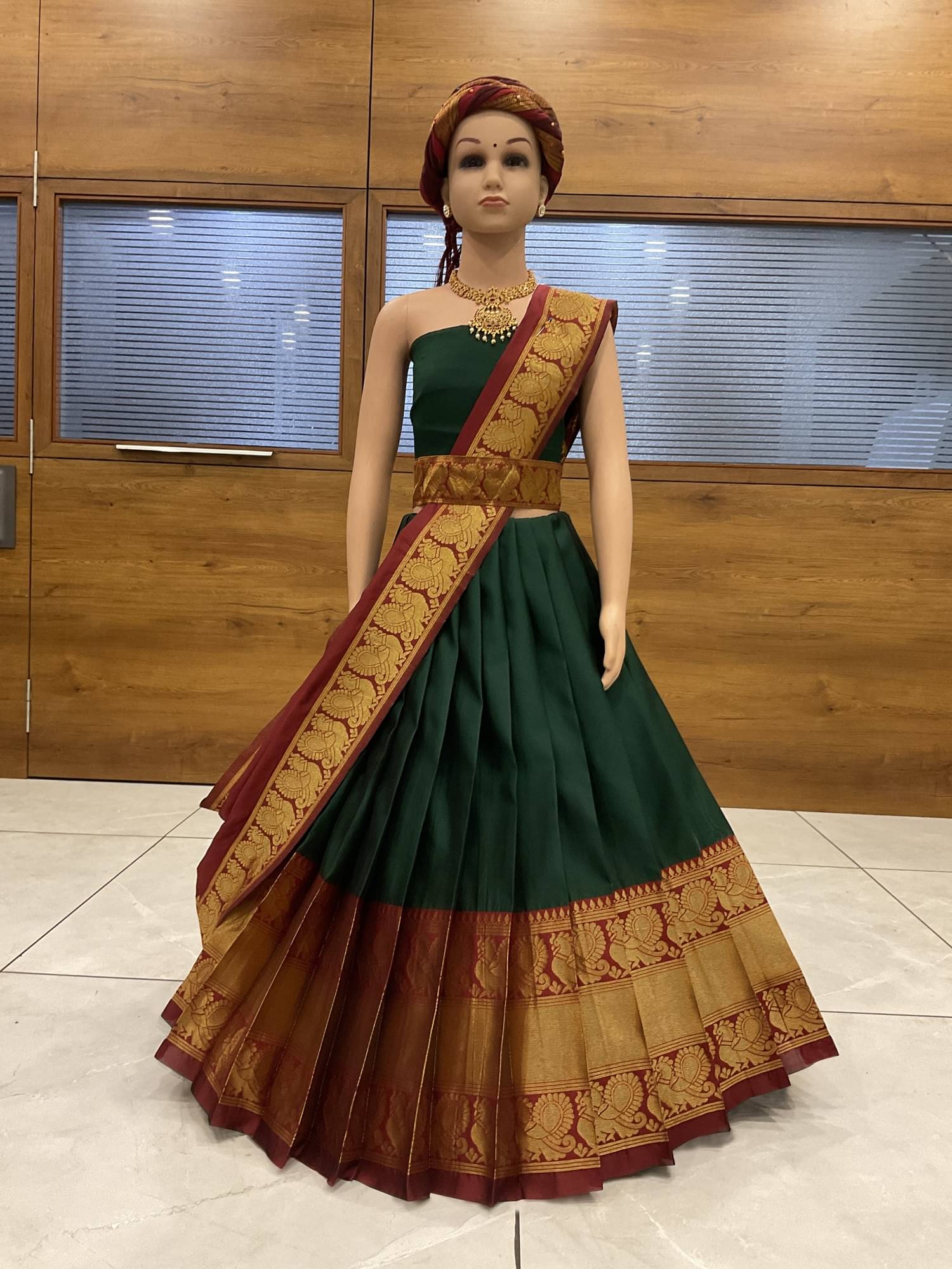     			Trijal Fab Jacquard Lehenga Choli Set For Girls ( Pack of 1 , Green )