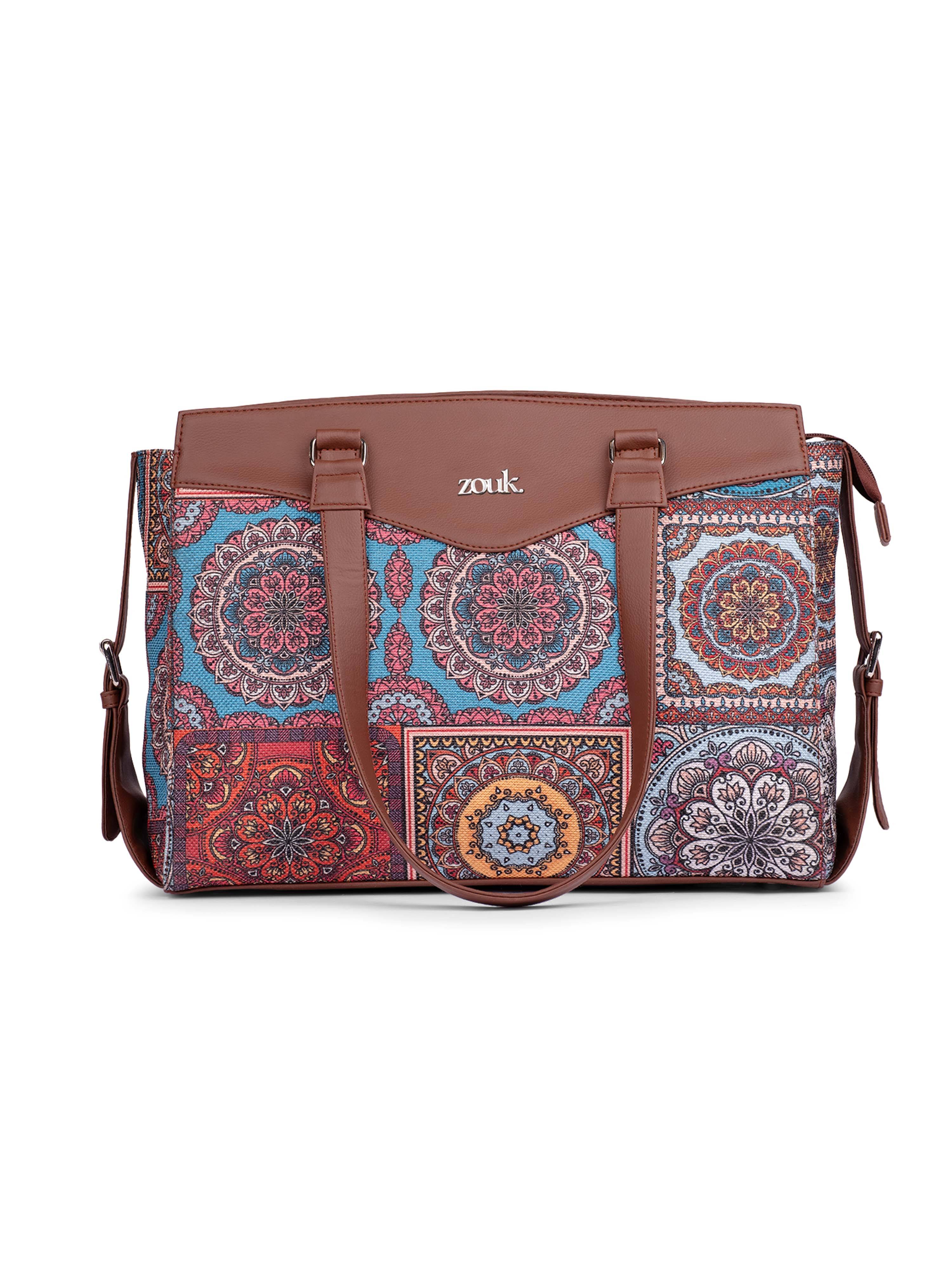     			Zouk Shoulder Bag Jute Set of 1 ( Multicolor )