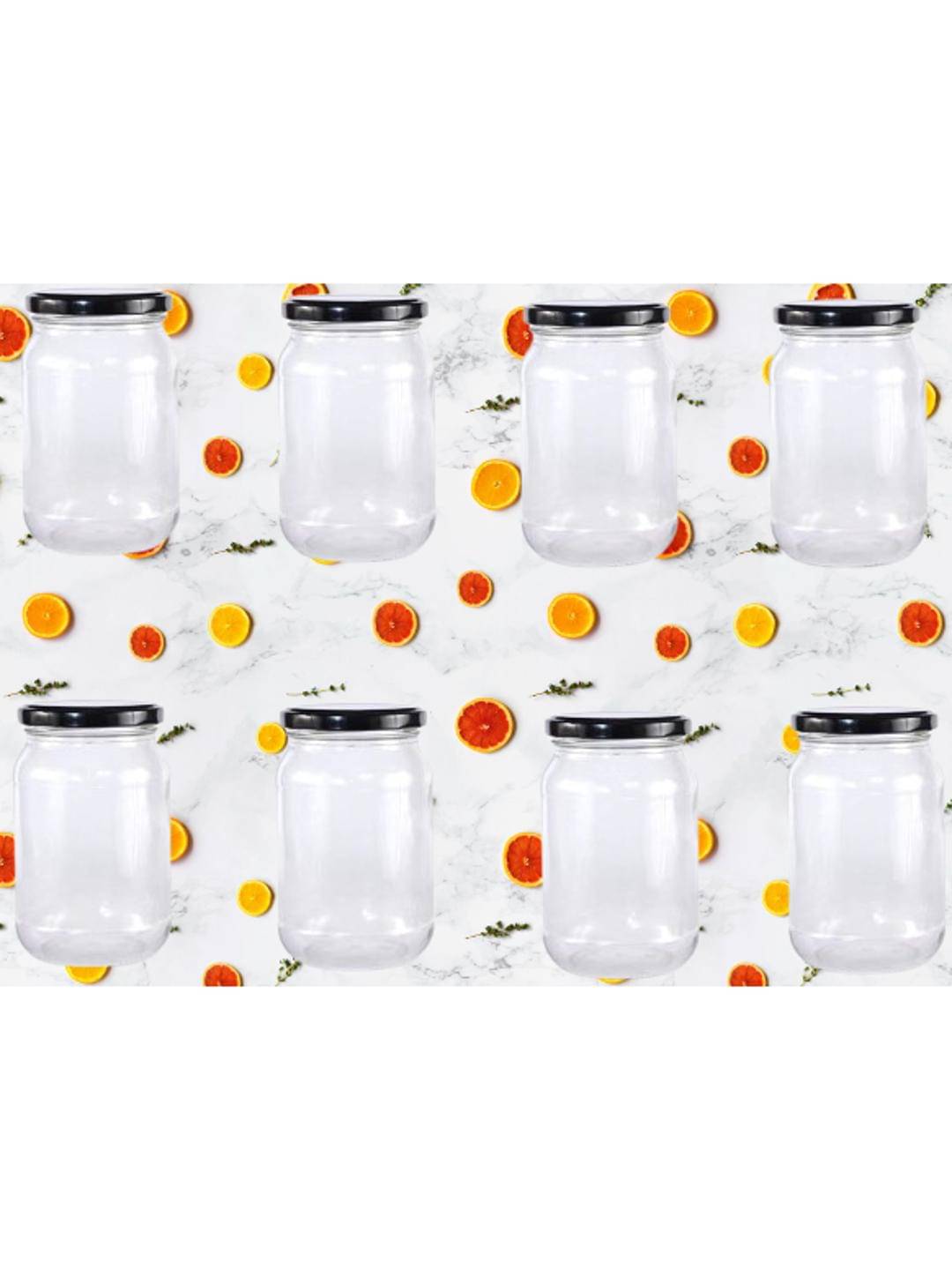     			AFAST Glass Container Jar Glass Nude Utility Container ( Set of 8 )