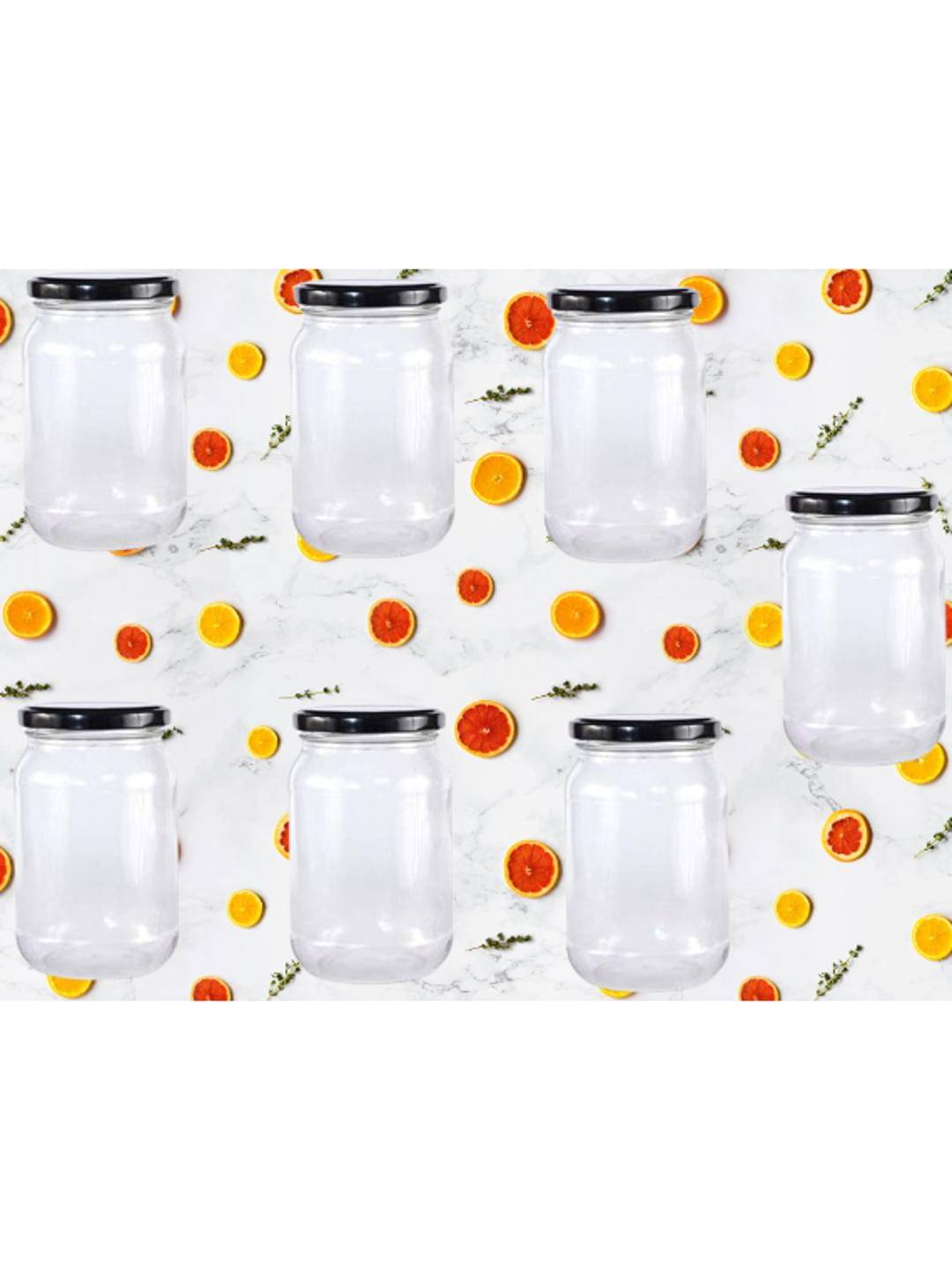     			AFAST Glass Container Jar Glass Nude Utility Container ( Set of 7 )