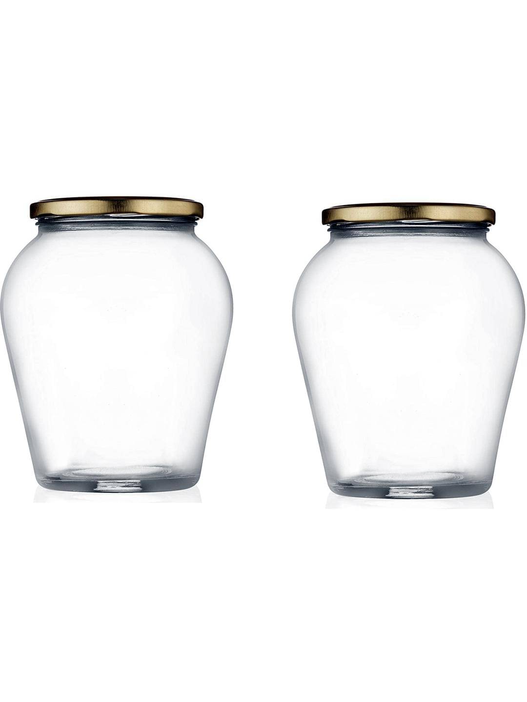     			AFAST Glass Container Jar Glass Nude Cookie Container ( Set of 2 )