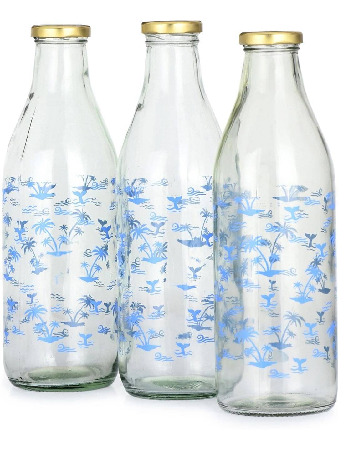     			AFAST Multipurpose Bottle Glass Transparent Utility Container ( Set of 3 )