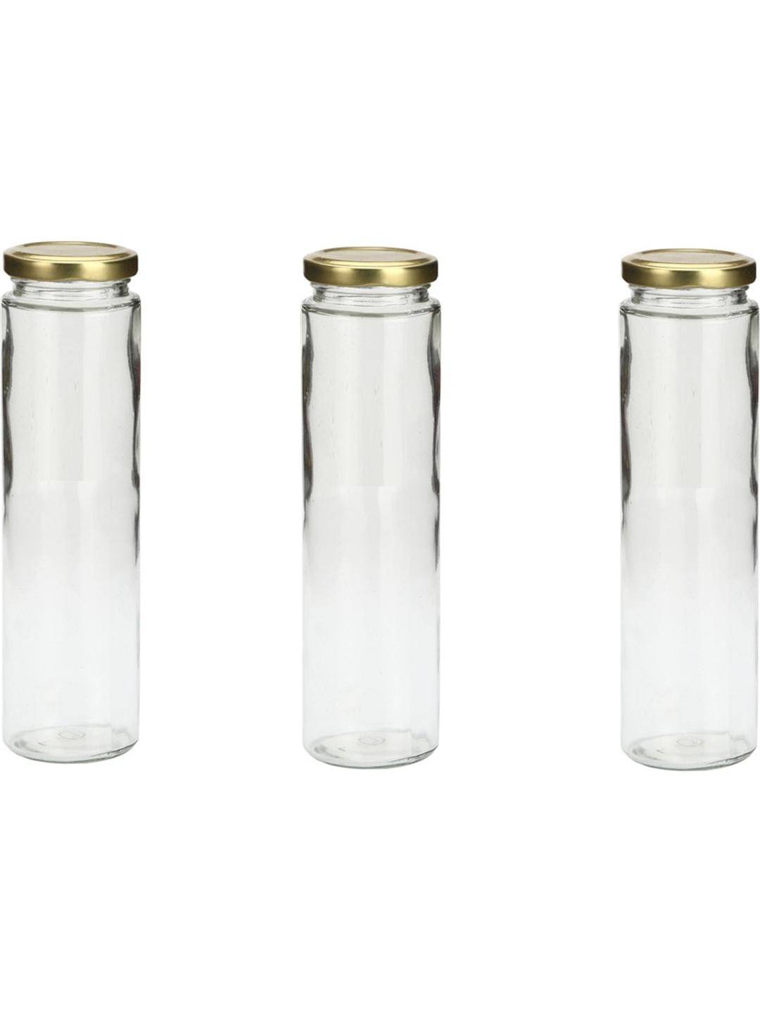     			AFAST Multipurpose Bottle Glass Transparent Utility Container ( Set of 3 )