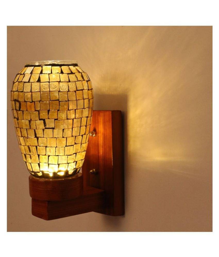 AFAST Stylish Wall Lamp Glass Wall Light Gold - Pack of 1 AFAST Stylish Wall Lamp Glass Wall Light Gold - Pack of 1