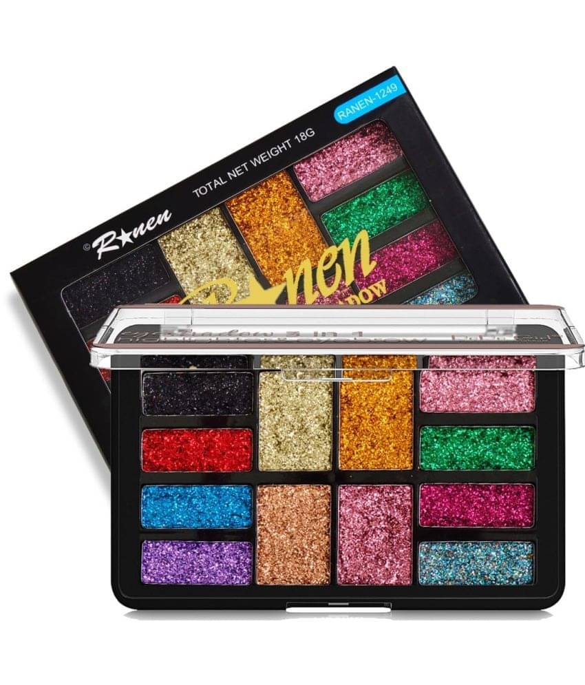     			Adbeni 12 Color Shimmery Eyeshadow Palette 18gm | Vibrant Hues for Mesmerizing Eyes , (Shade-01)