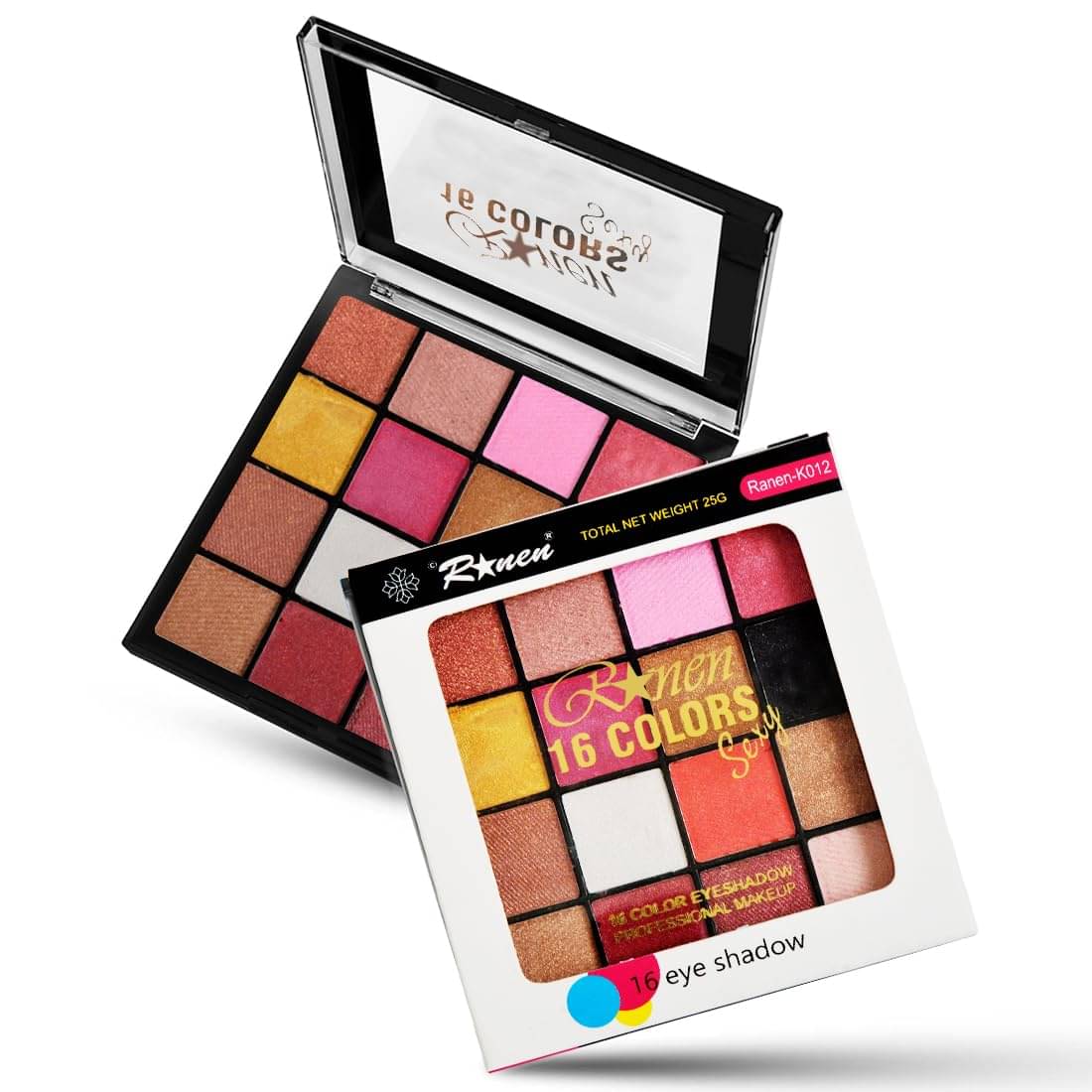     			Adbeni 16 Color Shimmery Matte Eyeshadow Palette 20.8gm | Enchanting Radiance Collection (Shade-01)