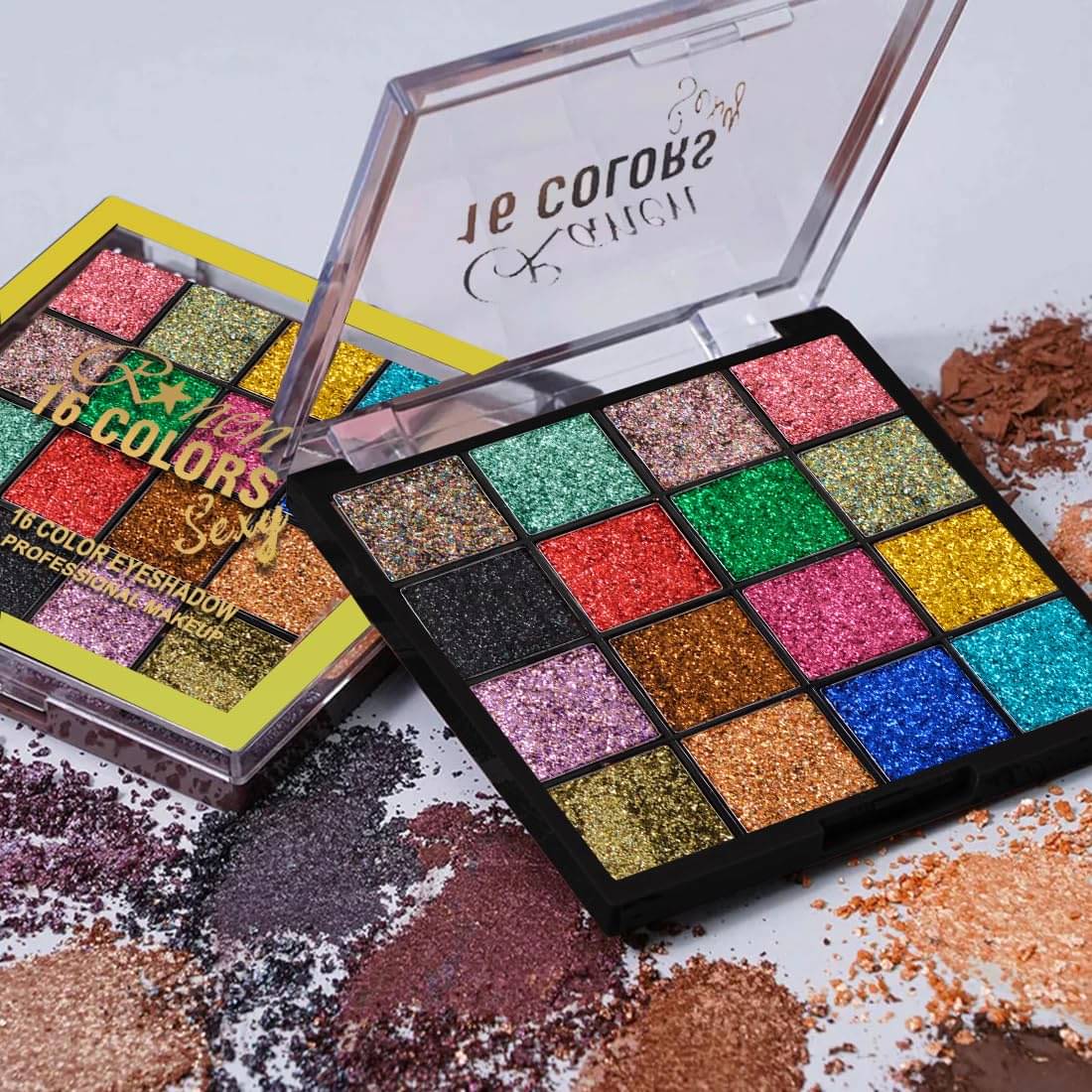     			Adbeni Naughty Glow 16 Color Shimmery Eyeshadow Palette 25gm, (Shade-01)