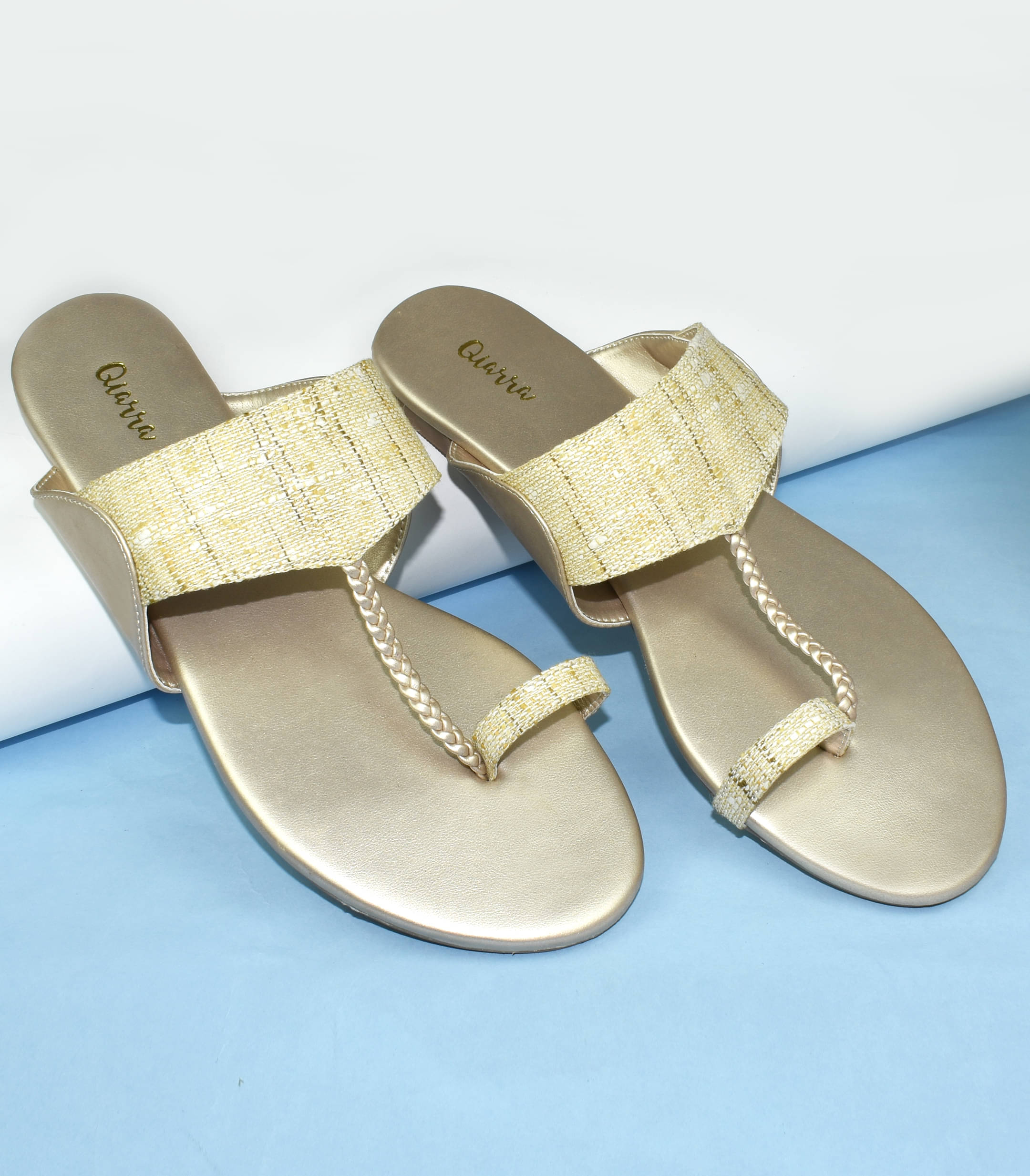     			Ajanta Gold Women's Flats