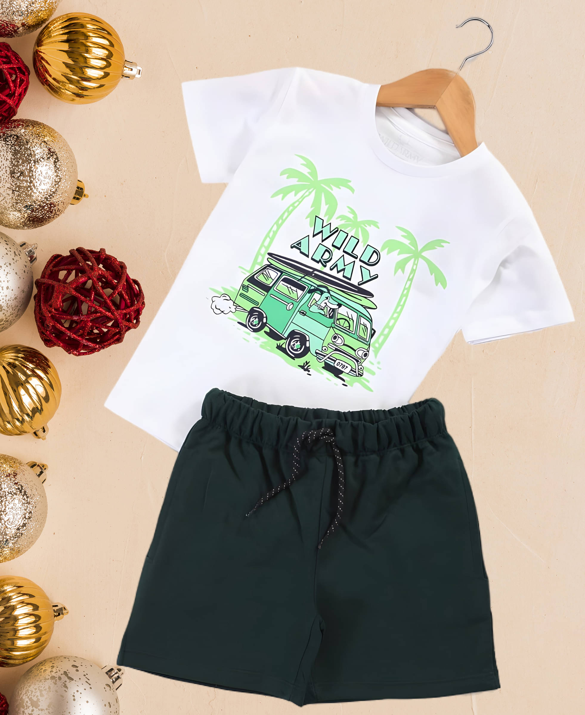 Arshia Fashions Pack of 1 Boys Cotton Blend T-Shirt & Shorts Set ( White )     			Arshia Fashions Pack of 1 Boys Cotton Blend T-Shirt & Shorts Set ( White )