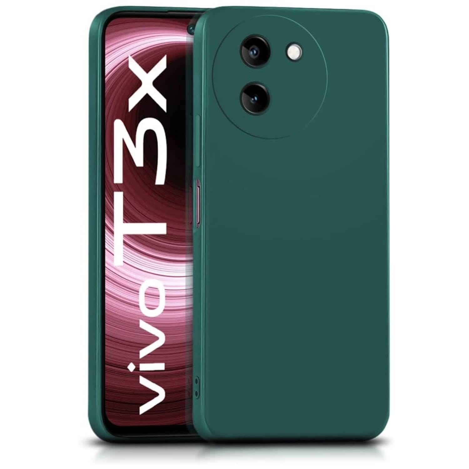     			Case Vault Covers Silicon Soft cases Compatible For Silicon Vivo T3x 5G ( Pack of 1 )