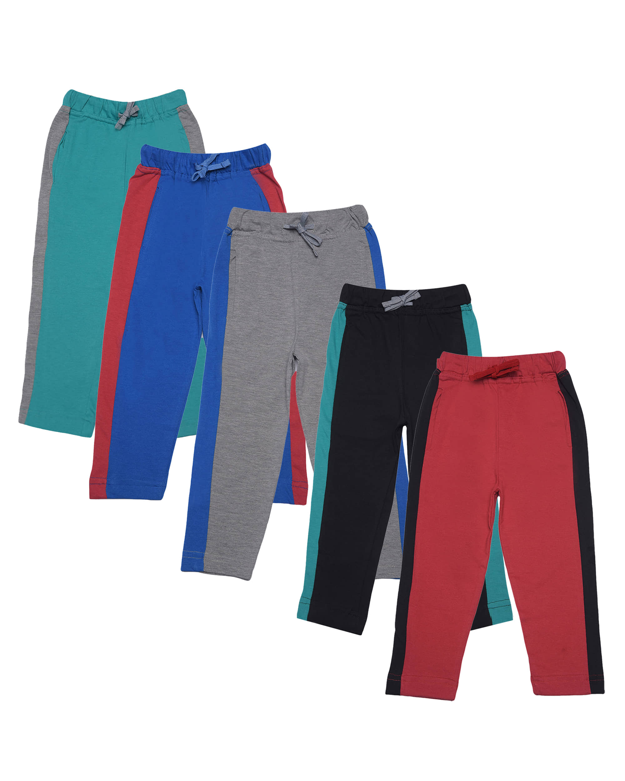 Dollar Champion Kidswear Pack of 5 Boys Cotton Trackpant ( Multi ) - Track Pants | Buy online on ZillyBuy