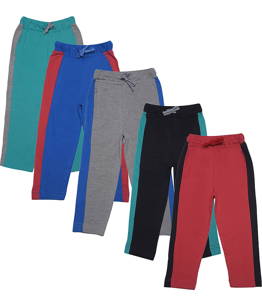 Dollar Champion Kidswear Pack of 5 Boys Cotton Trackpant ( Multi ) - Track Pants | Buy online on ZillyBuy