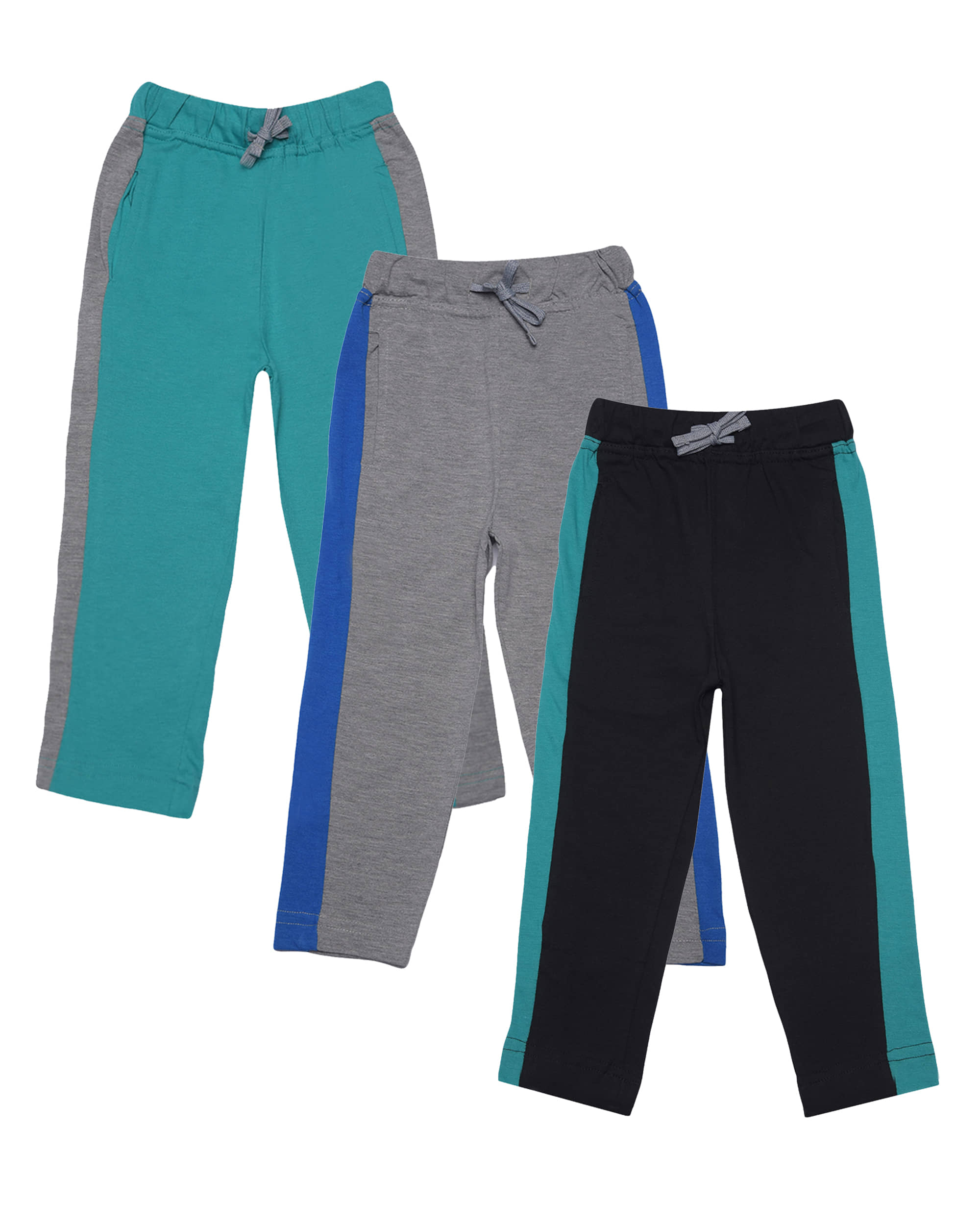 Dollar Champion Kidswear Pack of 3 Boys Cotton Trackpant ( Multi ) - Track Pants | Buy online on ZillyBuy