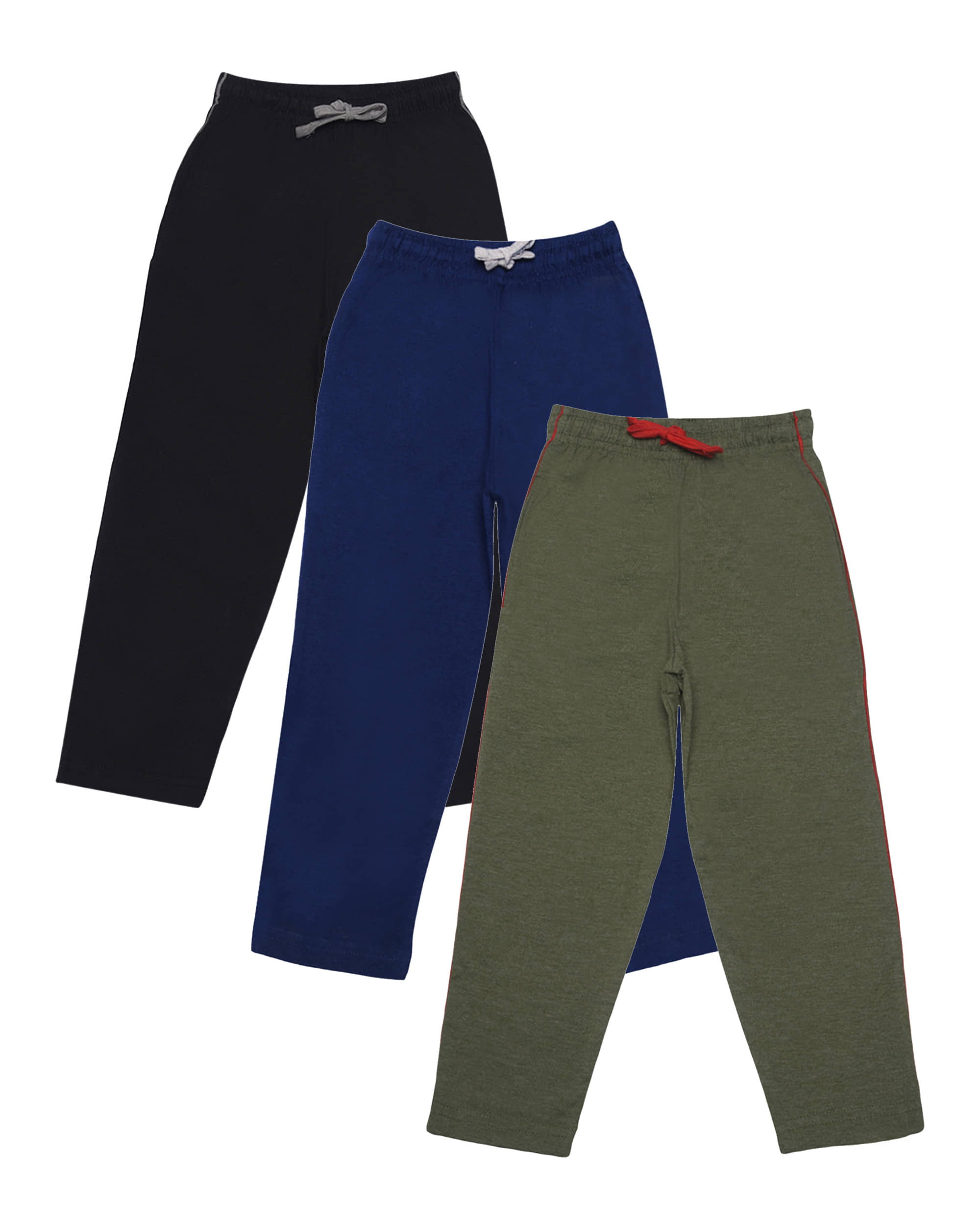 Dollar Champion Kidswear Pack of 3 Boys Cotton Pants ( Multicolor ) - Trousers | Buy online on ZillyBuy