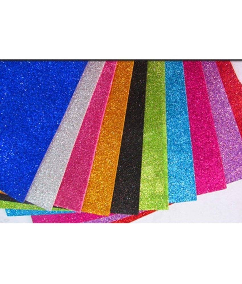 ECLET A4 Glitter Foam Sheet Sparkles 2 mm Thick 10 Different Color, for Art & Craft ECLET A4 Glitter Foam Sheet Sparkles 2 mm Thick 10 Different Color, for Art & Craft