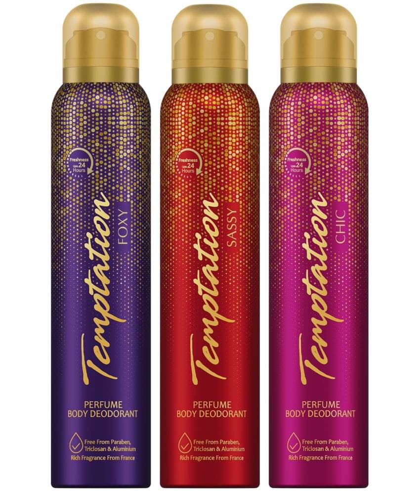 Envy Temptation Foxy, Sassy & Chic Deodorant Spray for Women 450 ml ( Pack of 3 ) Envy Temptation Foxy, Sassy & Chic Deodorant Spray for Women 450 ml ( Pack of 3 )
