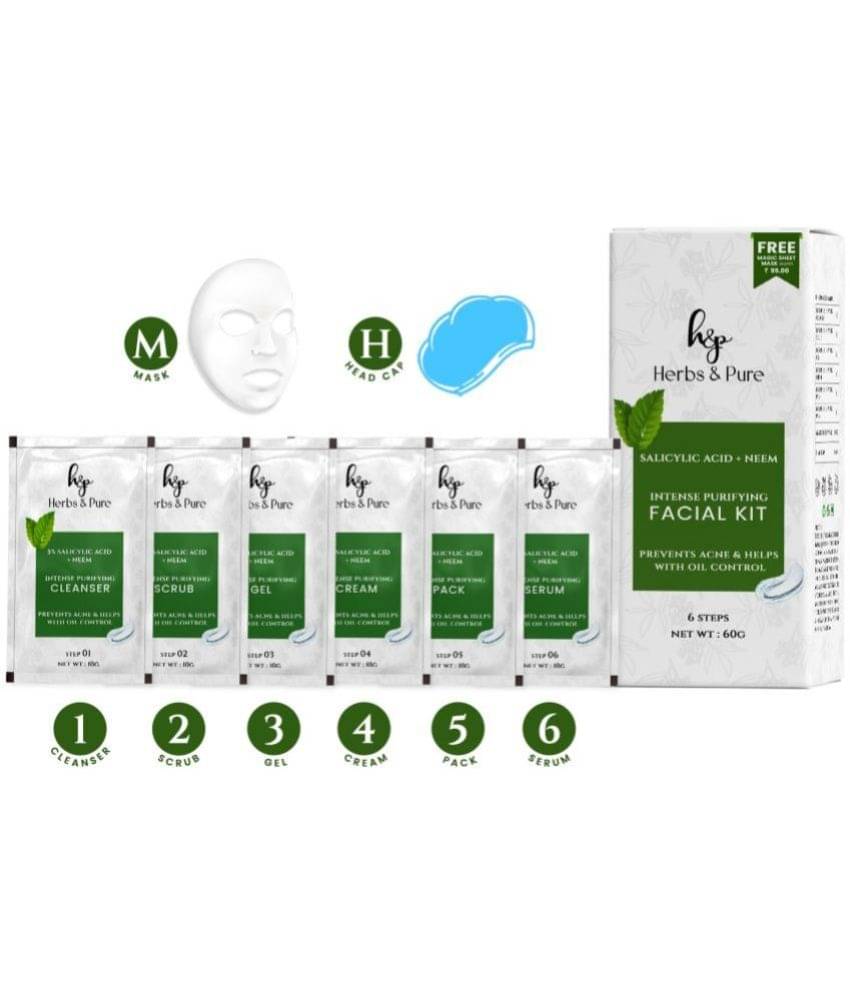    			Herbs and Pure Intense Purifying Neem Facial Kit for Prevents Acne and Oil Control (60 g)