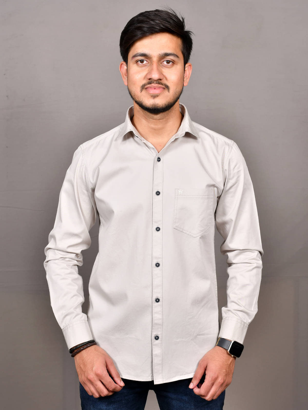     			KING'S COLLAR 100% Cotton Regular Fit Solids Full Sleeves Men's Casual Shirt - Cream ( Pack of 1 )