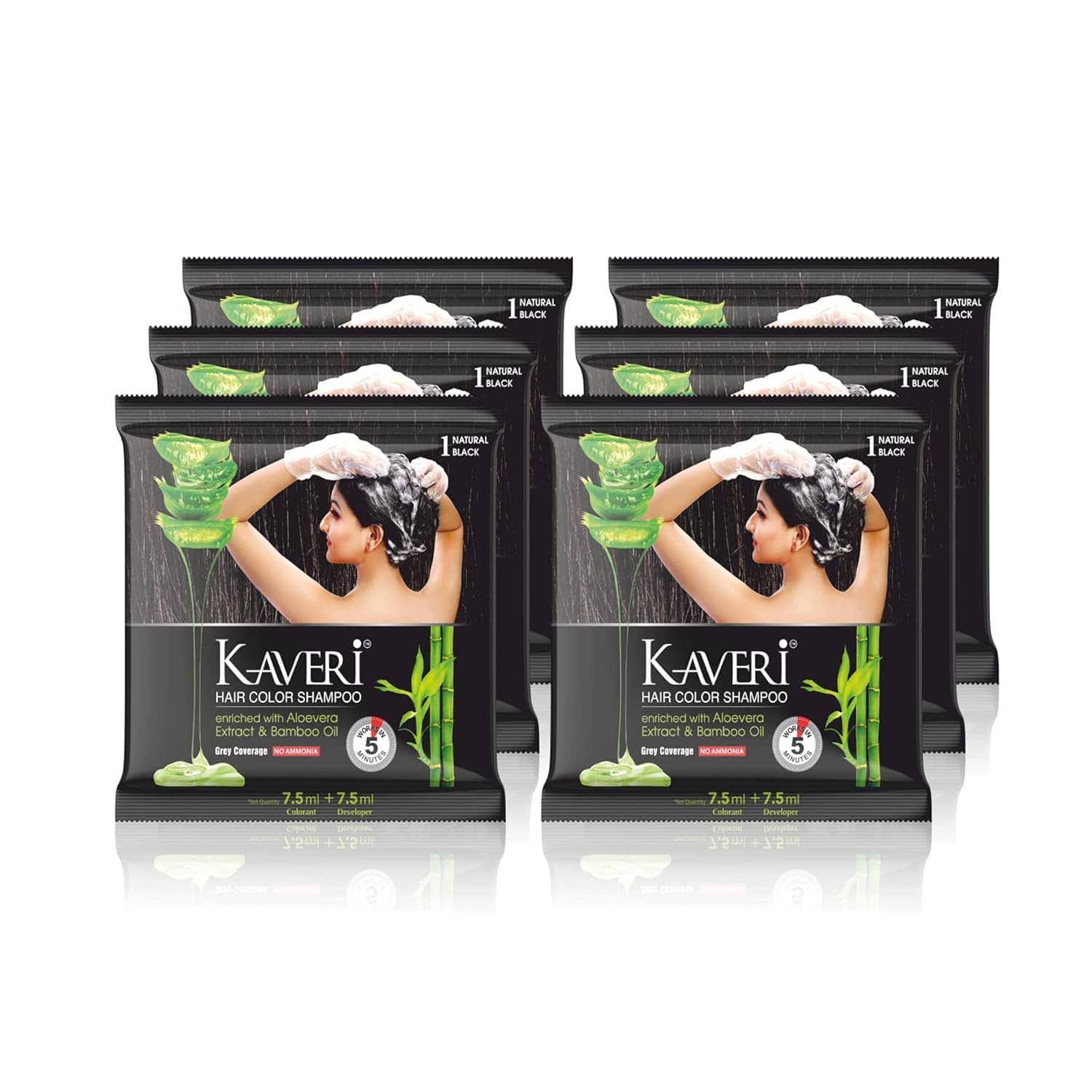 Kaveri Natural Temporary Hair Color 180 g Black