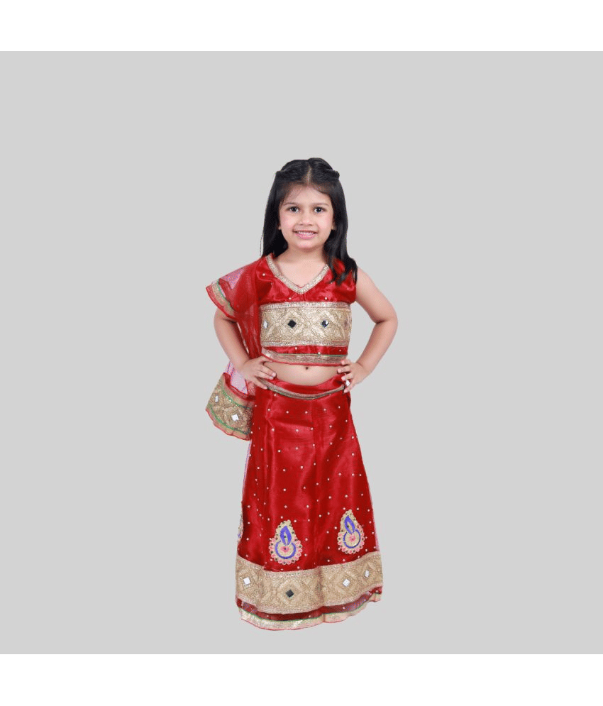 Kidzee Kingdom Cotton Lehenga Choli Set For Girls ( Pack of 1 , Maroon ) Kidzee Kingdom Cotton Lehenga Choli Set For Girls ( Pack of 1 , Maroon )