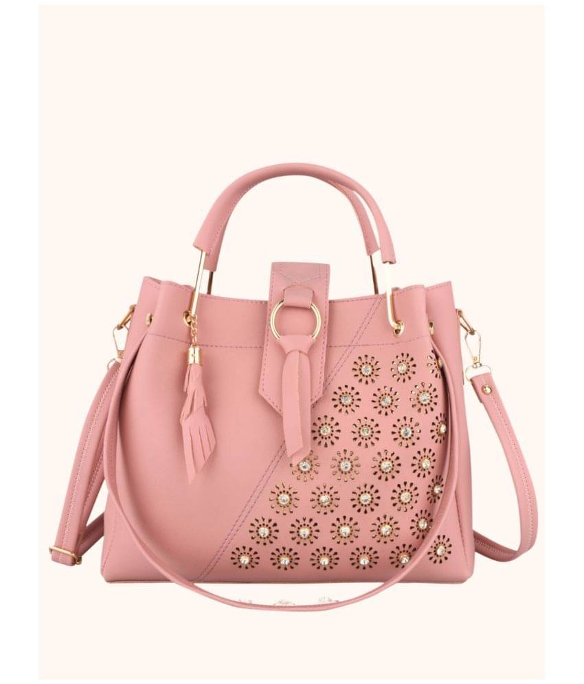     			LIKE STYLE Shoulder Bag PU Set of 1 ( Pink )