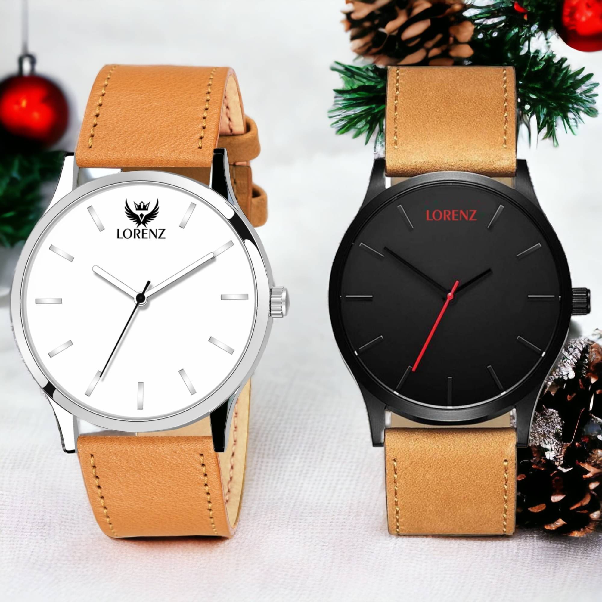     			Lorenz Beige PU Analog Men's Watch